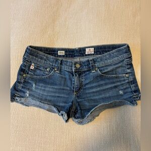 AG Adriano Goldschmied Denim Shorts, Daisy Low Rise, size 27.